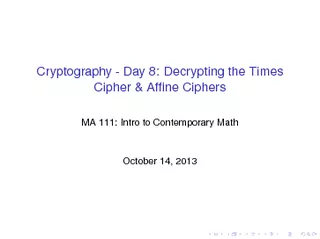 Cryptography  Day  Decrypting the Times Cipher  Afne C