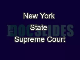 New York State Supreme Court