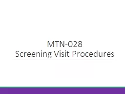 MTN-028 Screening Visit