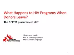 What Happens to HIV Programs When Donors Leave?