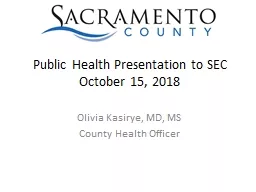 Public Health Presentation to SEC