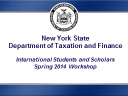 New York State  Department of Taxation and Finance