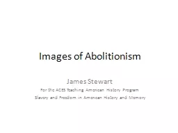 Images of Abolitionism James Stewart