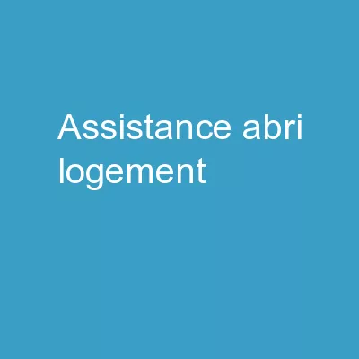Assistance  Abri / Logement
