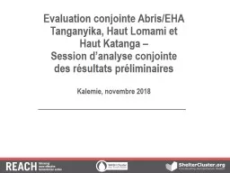 Evaluation conjointe Abris/EHA