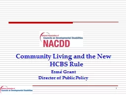 Community Living and the New HCBS Rule