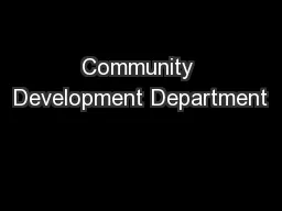 Community Development Department