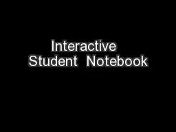 Interactive  Student  Notebook