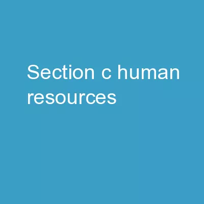 Section C: Human Resources