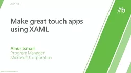 Make great touch apps using XAML