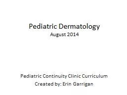 Pediatric Dermatology August 2014