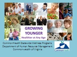 CommonHealth Statewide Wellness Programs
