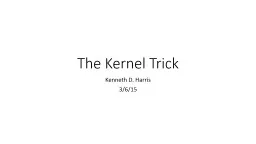 The Kernel Trick Kenneth D. Harris