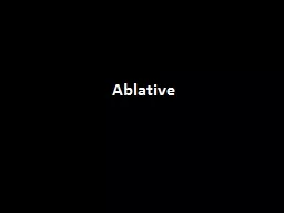Ablative Ablative of place from which