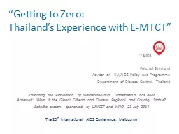 “Getting to Zero:  Thailand’s
