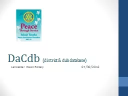 DaCdb   (district & club database)