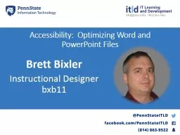 Accessibility:  Optimizing Word and PowerPoint Files