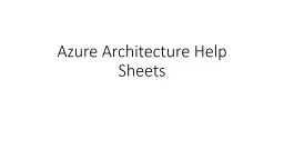 Azure Architecture Certification Revision Sheets