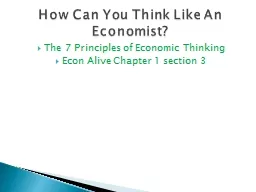 The 7 Principles of Economic Thinking