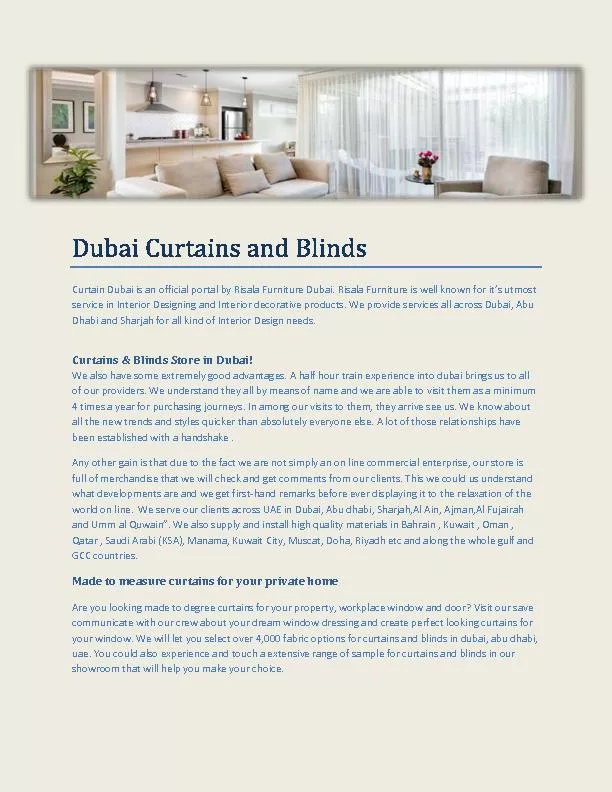 Modern Curtains Dubai