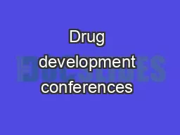 Drug development conferences 