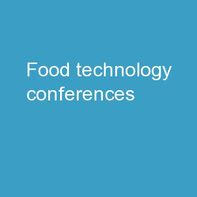 Food technology conferences
