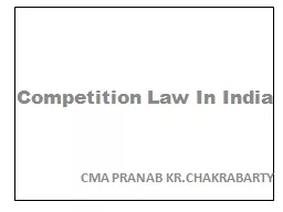 Competition Law In India
