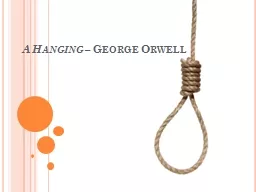 A Hanging  – George Orwell