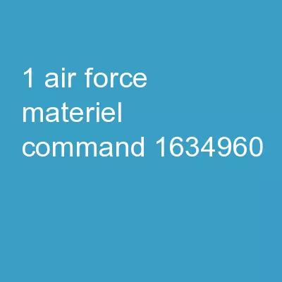 1     Air Force Materiel Command