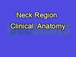 Neck Region Clinical  Anatomy