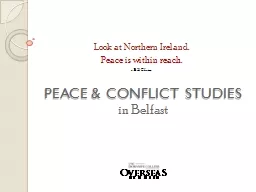 PEACE & CONFLICT STUDIES