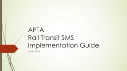 APTA  Rail Transit SMS Implementation Guide
