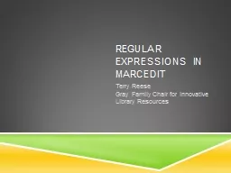 Regular Expressions in MarcEdit