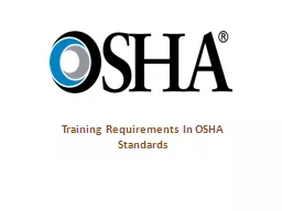 Training Requirements In OSHA Standards