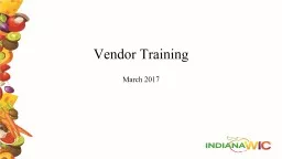 Vendor Training September 2017