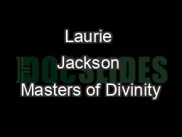 Laurie Jackson Masters of Divinity