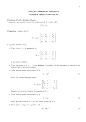 MSS STATISTICAL THEORY II POSITIVE DEFINITE MATRICES D