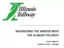 NAVIGATING THE WINTER WITH THE ILLINOIS TOLLWAY
