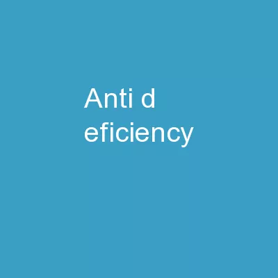 Anti-d eficiency