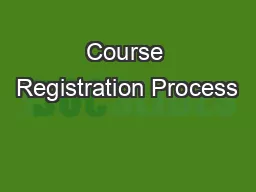 Course Registration Process
