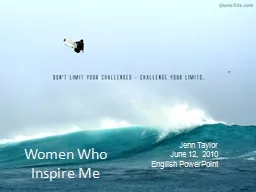 Women Who Inspire Me J Jenn Taylor