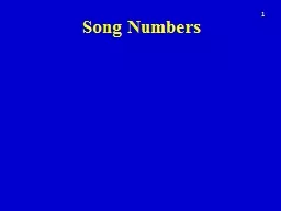 Song Numbers 1 The Mercy of God