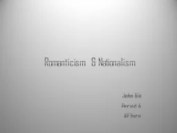 Romanticism & Nationalism