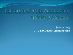 California Climate Adaptation Training Coalition