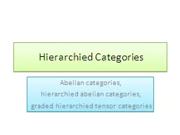Hierarchied  Categories Abelian