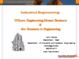 Industrial Engineering: