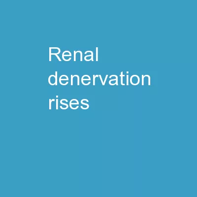 Renal  Denervation  Rises