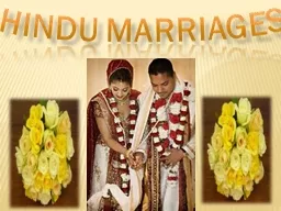 HINDU MARRIAGES SELECTION OF THE COUPLE