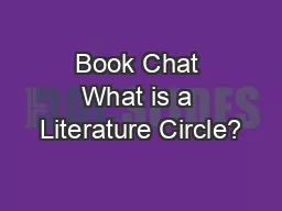 Book Chat What is a Literature Circle?