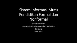 Sistem Informasi Mutu Pendidikan Formal dan Nonformal